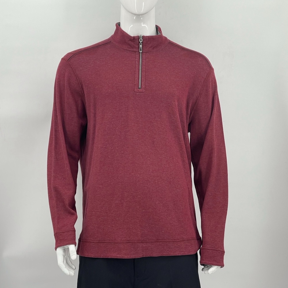 TOMMY BAHAMA Flip Coast Half-Zip Reversible Sweatshirt.